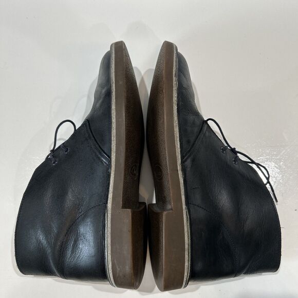 Clarks Boots Men's 10 Bushacre Two Eye Desert Chukka 15522 Blue Leather Shoes - Picture 5 of 16